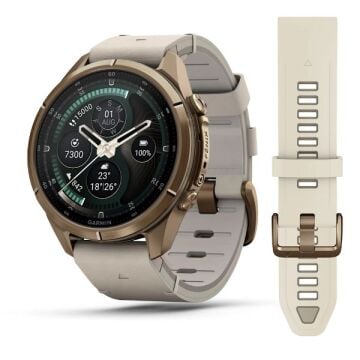fenix 9 Pro inReach – 43 mm - Gold Titanyum, Deri Kayışlı