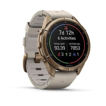 fenix 9 Pro inReach – 43 mm - Gold Titanyum, Deri Kayışlı