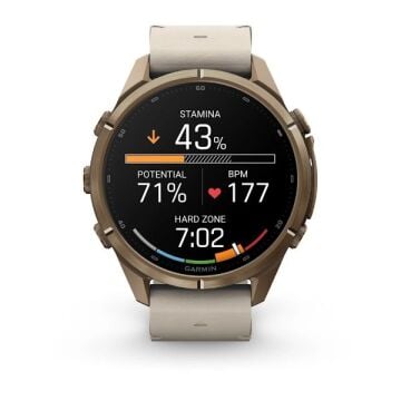fenix 9 Pro inReach – 43 mm - Gold Titanyum, Deri Kayışlı