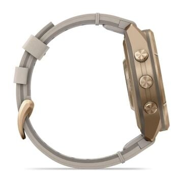 fenix 9 Pro inReach – 43 mm - Gold Titanyum, Deri Kayışlı