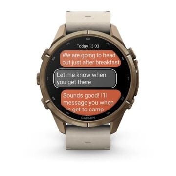 fenix 9 Pro inReach – 43 mm - Gold Titanyum, Deri Kayışlı