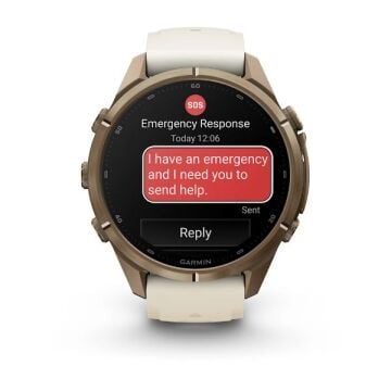 fenix 9 Pro inReach – 43 mm - Gold Titanyum, Krem/Gri Silikon Kayışlı
