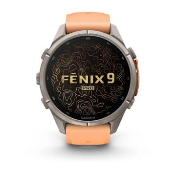 fenix 9 Pro inReach – 43 mm - Titanyum, Turuncu Silikon Kayışlı
