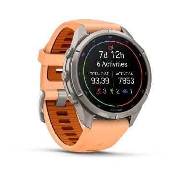 fenix 9 Pro inReach – 43 mm - Titanyum, Turuncu Silikon Kayışlı