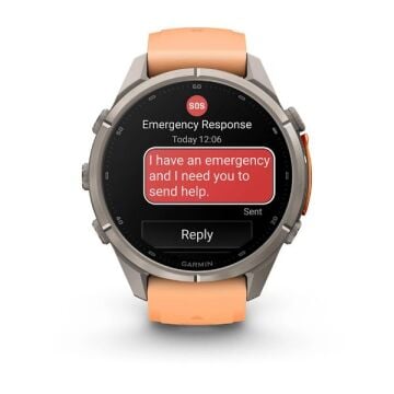 fenix 9 Pro inReach – 43 mm - Titanyum, Turuncu Silikon Kayışlı