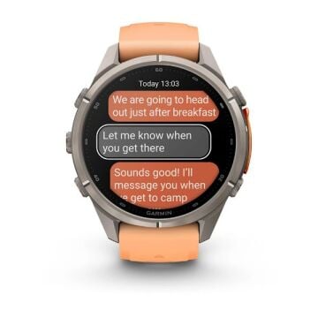 fenix 9 Pro inReach – 43 mm - Titanyum, Turuncu Silikon Kayışlı
