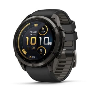 fenix 9 Pro inReach – 51 mm - Karbon Gri DLC Titanyum, Siyah Silikon Kayışlı