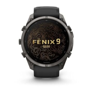 fenix 9 Pro inReach – 51 mm - Karbon Gri DLC Titanyum, Siyah Silikon Kayışlı