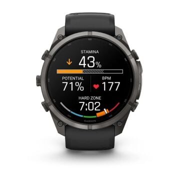 fenix 9 Pro inReach – 51 mm - Karbon Gri DLC Titanyum, Siyah Silikon Kayışlı