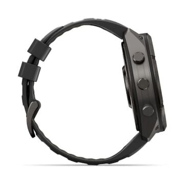 fenix 9 Pro inReach – 51 mm - Karbon Gri DLC Titanyum, Siyah Silikon Kayışlı