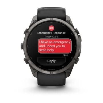 fenix 9 Pro inReach – 51 mm - Karbon Gri DLC Titanyum, Siyah Silikon Kayışlı