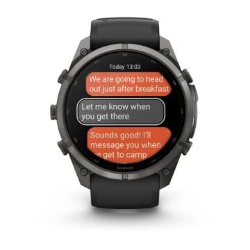 fenix 9 Pro inReach – 51 mm - Karbon Gri DLC Titanyum, Siyah Silikon Kayışlı