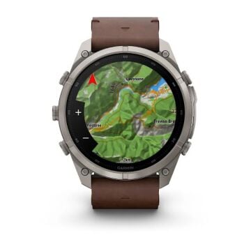 fenix 9 Pro inReach – 51 mm - Titanyum, Kahverengi Deri Kayışlı