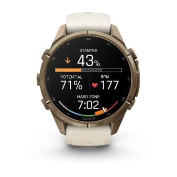fenix 9 Pro – 43 mm - Gold Titanyum, Krem/Gri Silikon Kayışlı