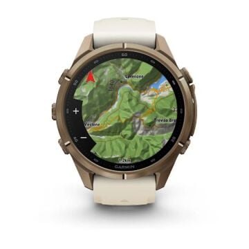 fenix 9 Pro – 43 mm - Gold Titanyum, Krem/Gri Silikon Kayışlı