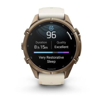 fenix 9 Pro – 43 mm - Gold Titanyum, Krem/Gri Silikon Kayışlı