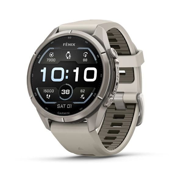 fenix 9 Pro – 43 mm - Titanyum, Gri Silikon Kayışlı