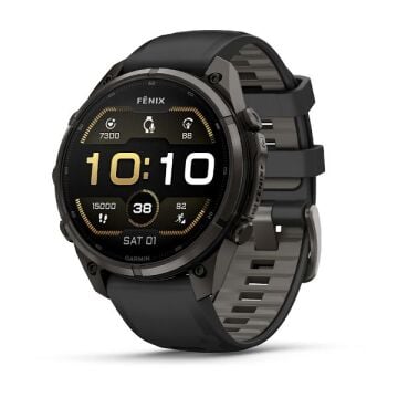fenix 9 Pro – 47 mm - Karbon Gri DLC Titanyum, Siyah Silikon Kayışlı