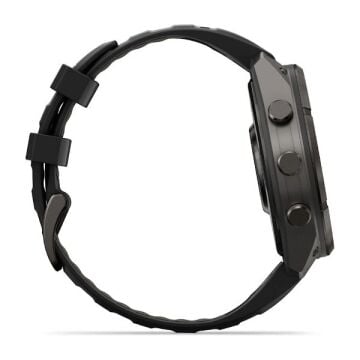 fenix 9 Pro – 47 mm - Karbon Gri DLC Titanyum, Siyah Silikon Kayışlı