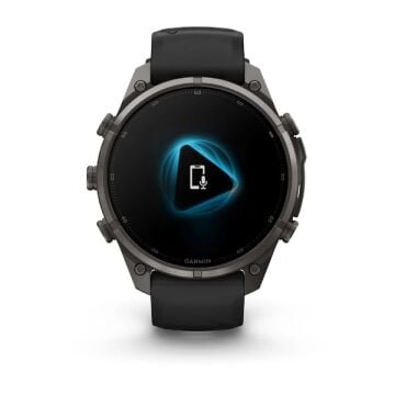 fenix 9 Pro – 47 mm - Karbon Gri DLC Titanyum, Siyah Silikon Kayışlı