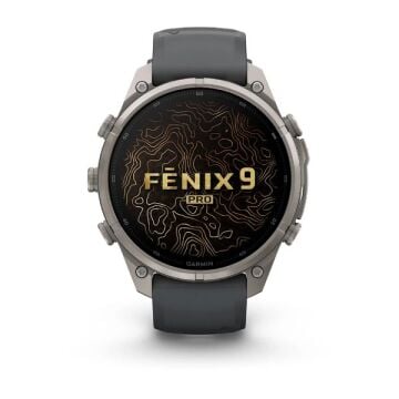 fenix 9 Pro – 47 mm - Titanyum, Graphite/Siyah Silikon Kayışlı