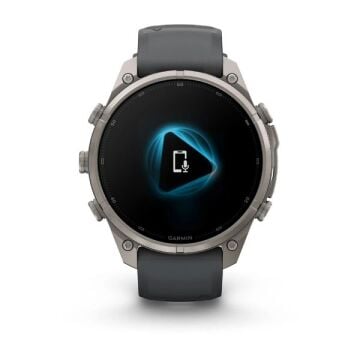 fenix 9 Pro – 47 mm - Titanyum, Graphite/Siyah Silikon Kayışlı
