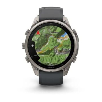 fenix 9 Pro – 47 mm - Titanyum, Graphite/Siyah Silikon Kayışlı
