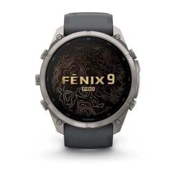 fenix 9 Pro – 51 mm - Titanyum, Graphite/Siyah Silikon Kayışlı