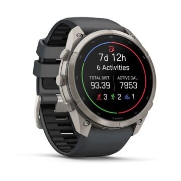 fenix 9 Pro – 51 mm - Titanyum, Graphite/Siyah Silikon Kayışlı