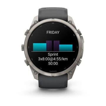 fenix 9 Pro – 51 mm - Titanyum, Graphite/Siyah Silikon Kayışlı