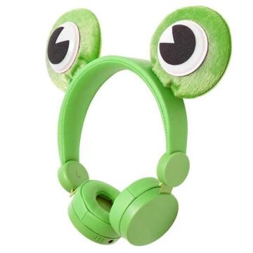 Freddy Frog Animaticks Yeşil Çıkarılabilir Aksesuarlı Kulak Üstü Çocuk Kulaklığı