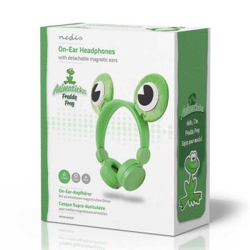 Freddy Frog Animaticks Yeşil Çıkarılabilir Aksesuarlı Kulak Üstü Çocuk Kulaklığı