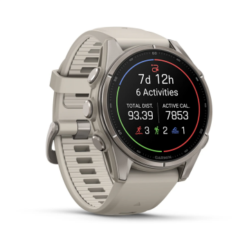 Garmin Fenix 9 – 43 mm Titanyum, Sis Grisi Silikon Kayışlı