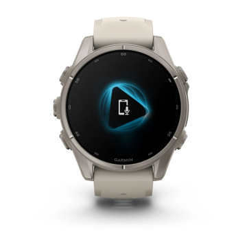 Garmin Fenix 9 – 43 mm Titanyum, Sis Grisi Silikon Kayışlı