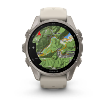 Garmin Fenix 9 – 43 mm Titanyum, Sis Grisi Silikon Kayışlı