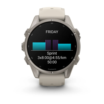 Garmin Fenix 9 – 43 mm Titanyum, Sis Grisi Silikon Kayışlı