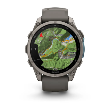 Garmin Fenix 9 – 47 mm Titanyum, Çakıl Grisi Silikon Kayışlı