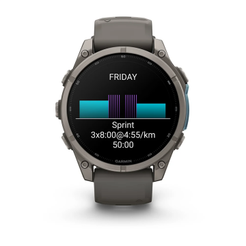 Garmin Fenix 9 – 47 mm Titanyum, Çakıl Grisi Silikon Kayışlı