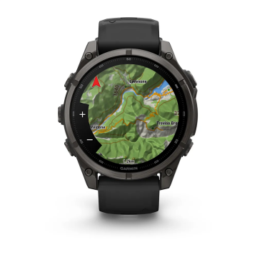 Garmin Fenix 9 – 47 mm Karbon Gri DLC Titanyum, Siyah Silikon Kayışlı