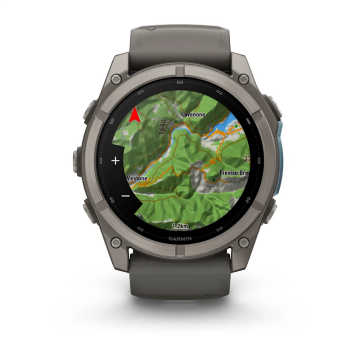 Garmin Fenix 9 – 51 mm Titanyum, Çakıl Grisi Silikon Kayışlı