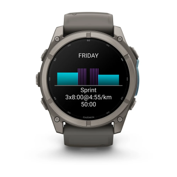 Garmin Fenix 9 – 51 mm Titanyum, Çakıl Grisi Silikon Kayışlı