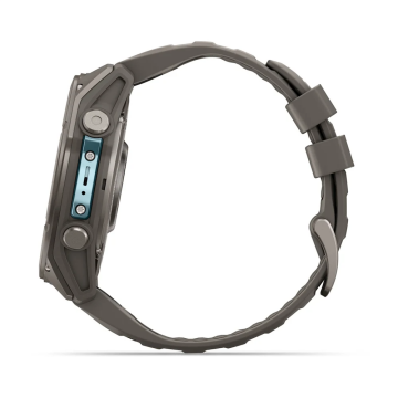 Garmin Fenix 9 – 51 mm Titanyum, Çakıl Grisi Silikon Kayışlı