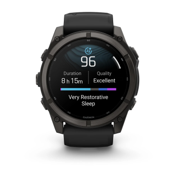 Garmin Fenix 9 – 51 mm Karbon Gri DLC Titanyum, Siyah Silikon Kayışlı
