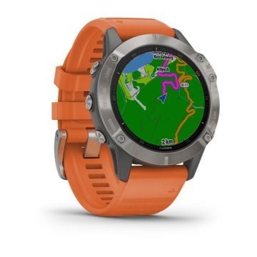 Garmin Fenix 6 Titanyum Pro Sapphire Turuncu Kayış