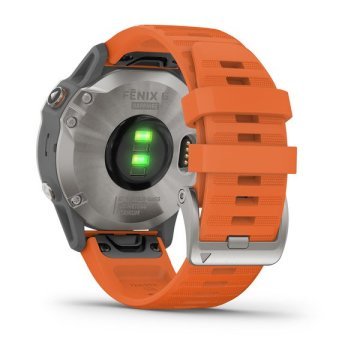 Garmin Fenix 6 Titanyum Pro Sapphire Turuncu Kayış